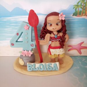 Topo de Bolo Moana 2 Personalizável