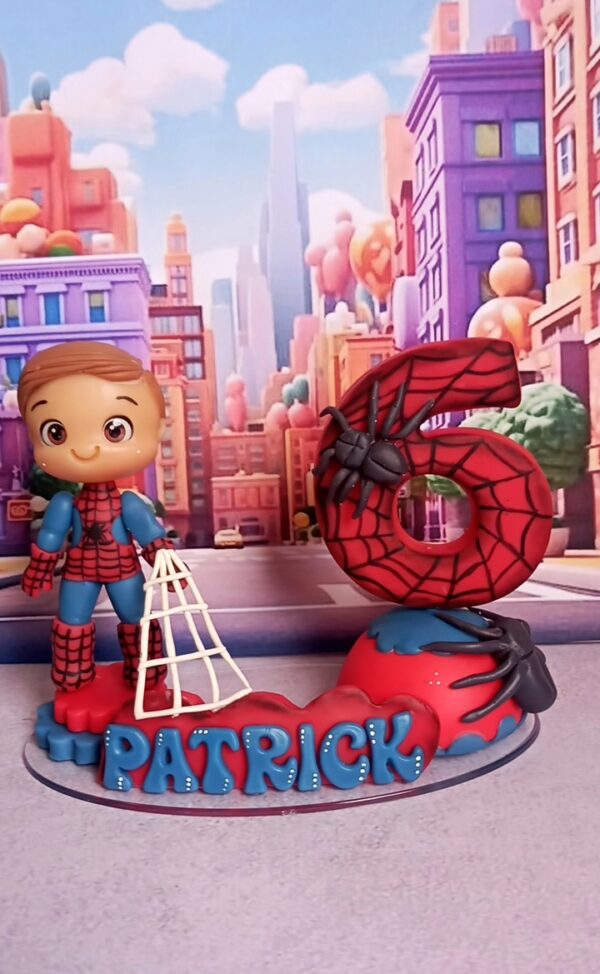 Topo de Bolo Homem Aranha Personalizável