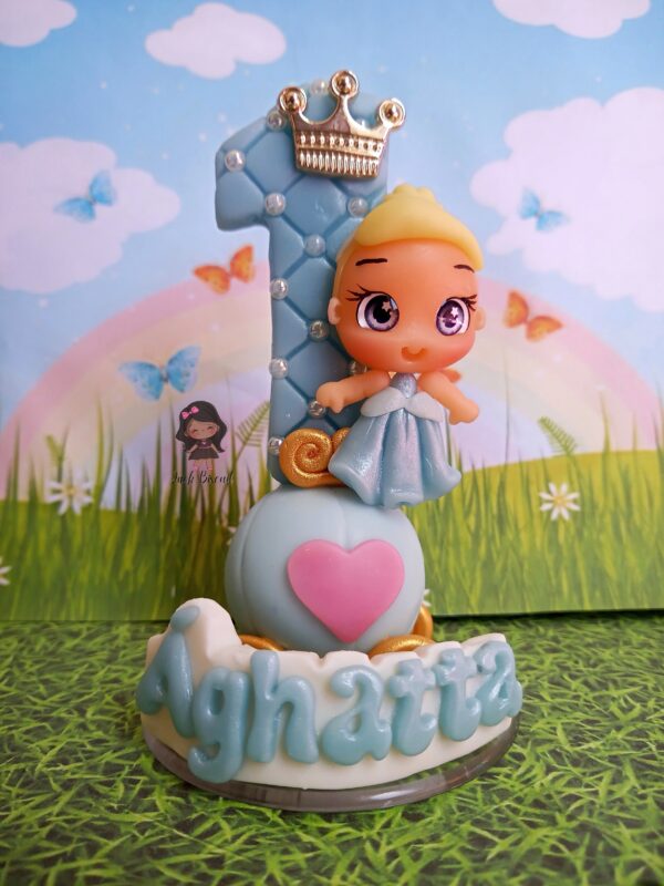 Vela Simples Cinderela Personalizável