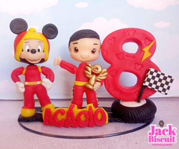 Topo de Bolo Mickey Aventuras sobre Rodas Personalizável