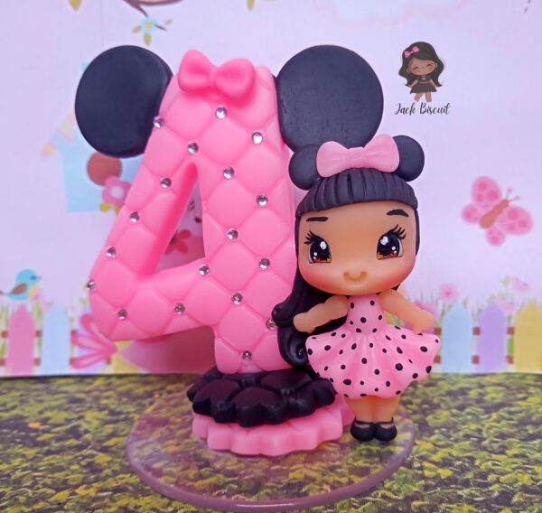 Vela Simples Minnie Mouse 2 Personalizável