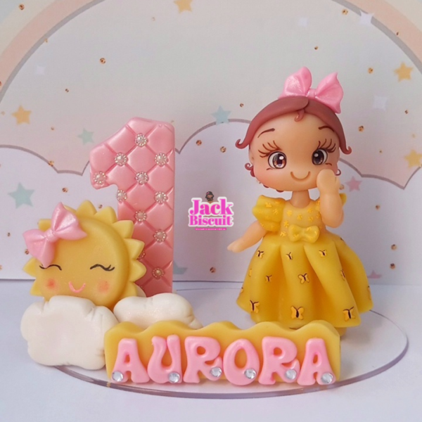 Topo de Bolo Raio de Sol Personalizável
