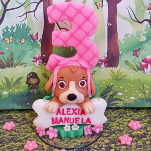 Vela Simples Skye Patrulha Canina Personalizável