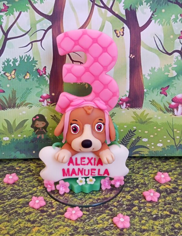 Vela Simples Skye Patrulha Canina Personalizável